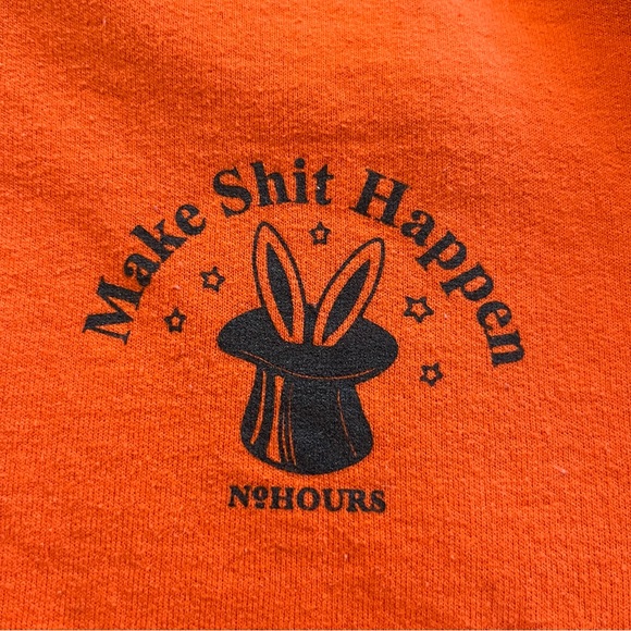 Size S orange hoodie with bunny graphics - Picture 6 of 9